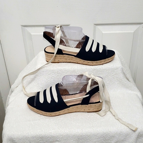 ninewest Shoes - NWOT Ninewest Appaloosa Sling Back Lace-Tie Espadrille-Size 10 1/2